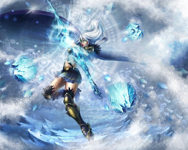 Female Warrior with Ice Powers