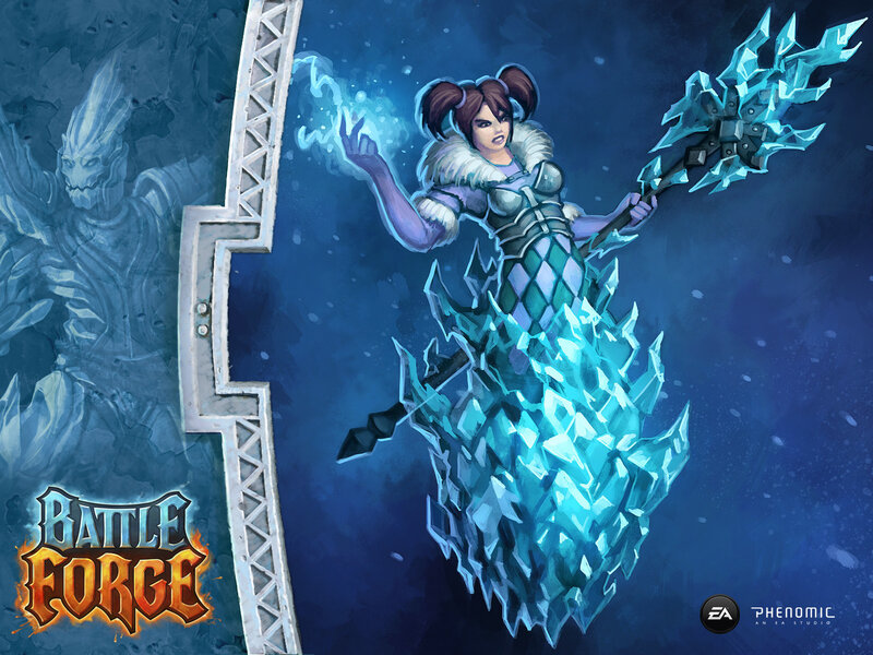 Female Warrior with Ice Staff