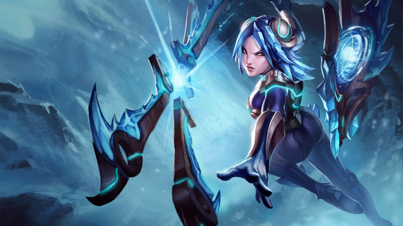 Female Warrior with Ice Weapons