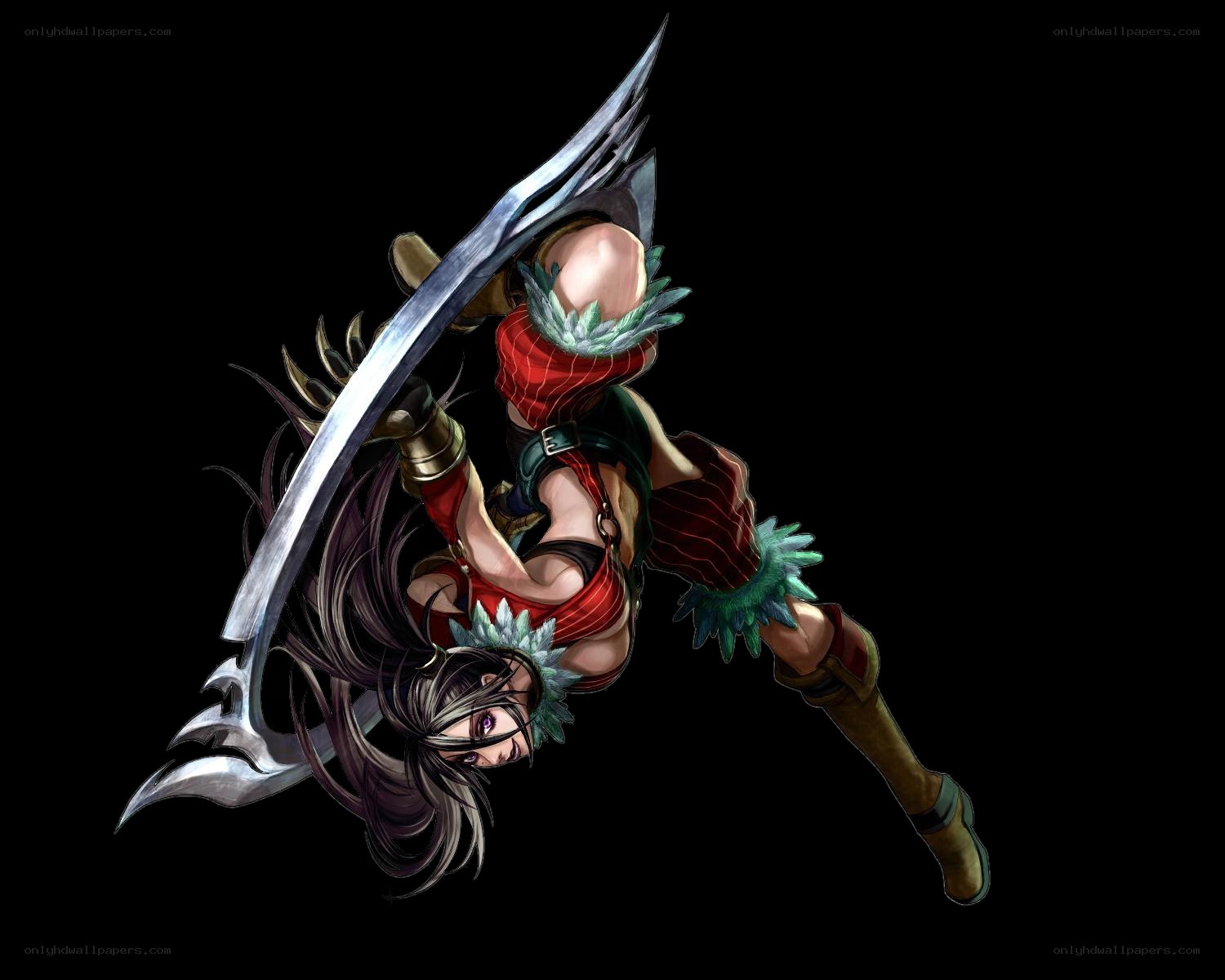female warrior with large sword