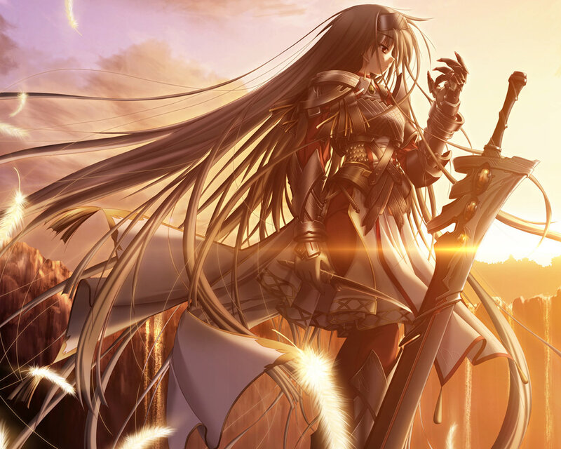 female warrior with long hair