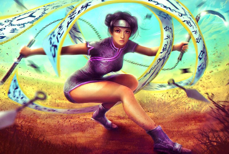 Female Warrior with Nunchucks