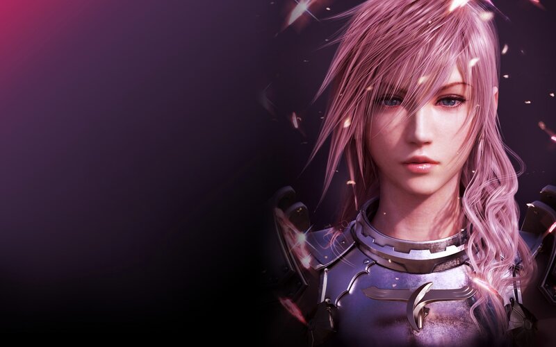 female warrior with pink hair