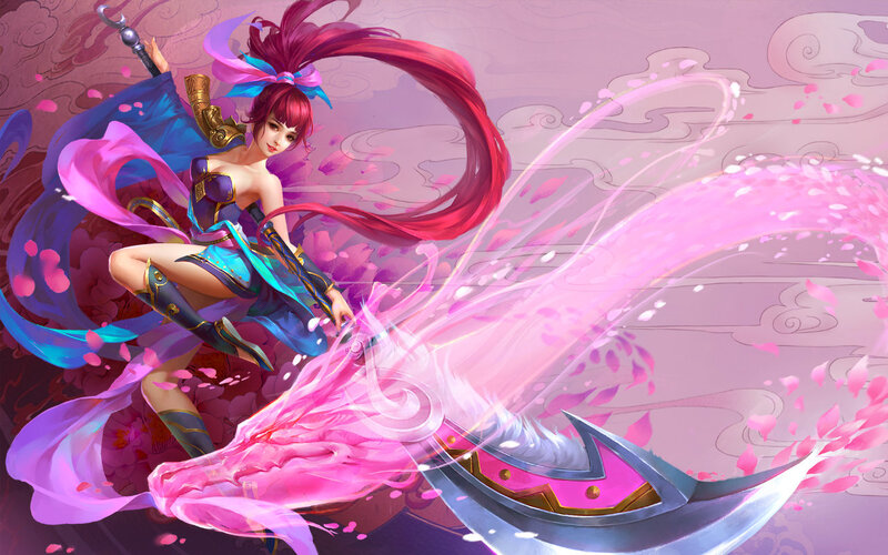 Female Warrior with Pink Hair — Dynamic, Digital Art