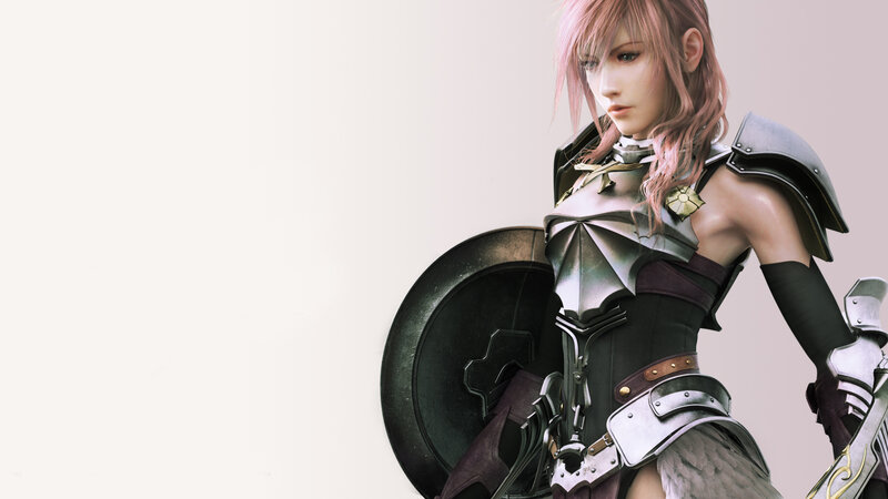 Female Warrior with Pink Hair — Serious