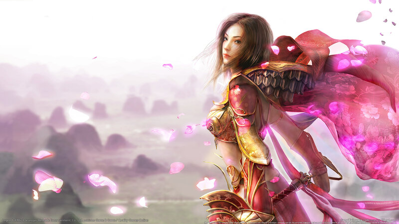 Female Warrior with Pink Scarf — Serene