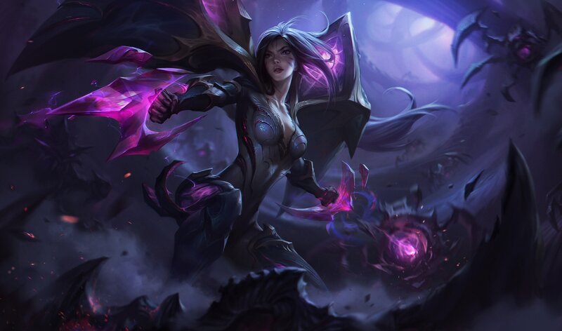 Female Warrior with Purple Energy — Dramatic, Intense