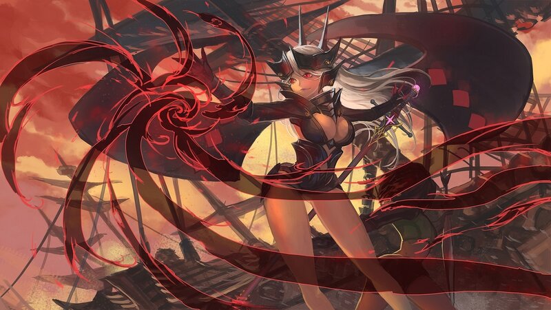 Female Warrior with Red Energy