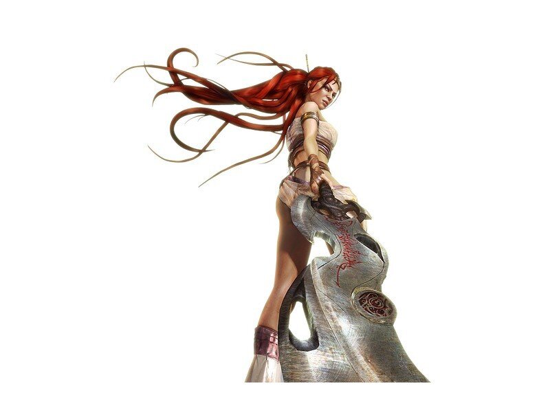 female warrior with red hair