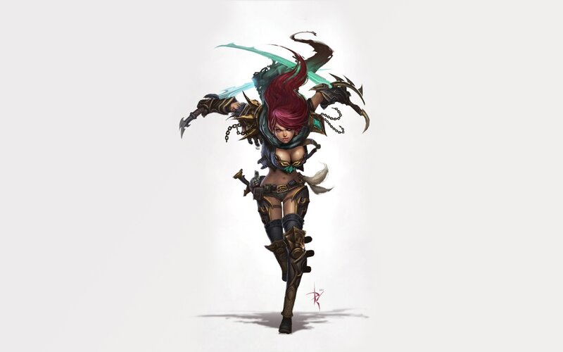 female warrior with red hair