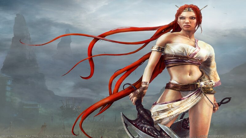Female Warrior with Red Hair — Dramatic, Digital Art