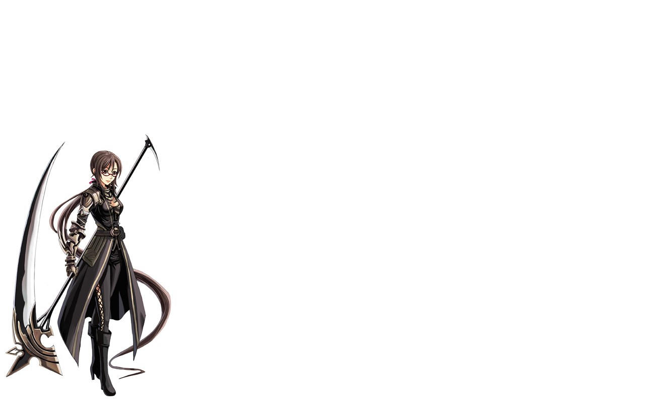 female warrior with scythe