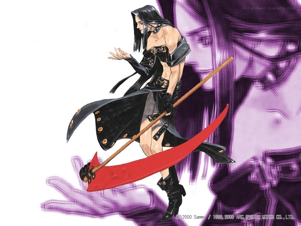 female warrior with scythe
