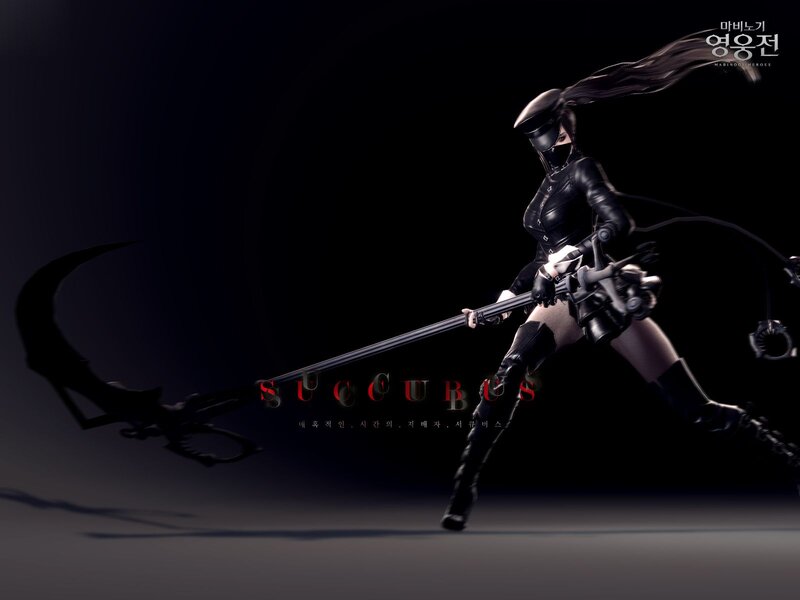 Female Warrior with Scythe — Black, Dramatic, 3d Render