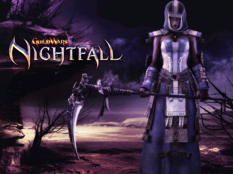 Female Warrior with Scythe — Purple, Dramatic, Night, Digital Art, Hooded Armor