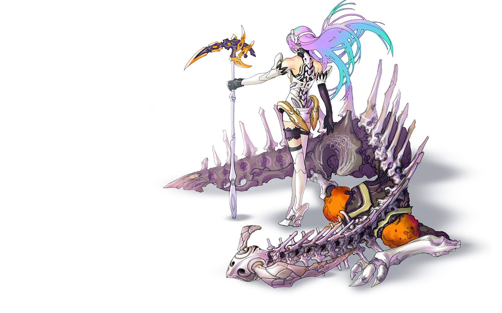 female warrior with scythe