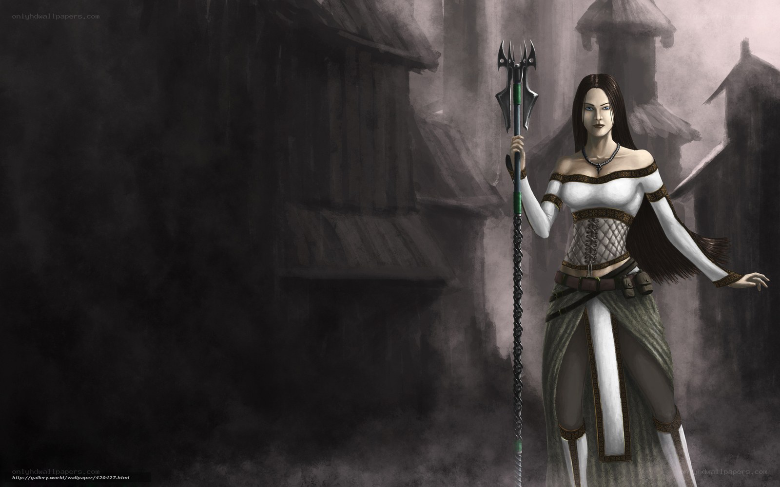 female warrior with spear
