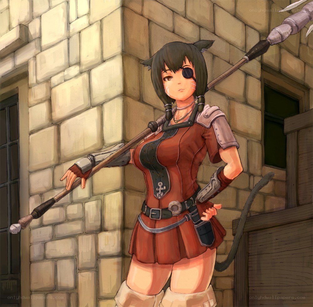 female warrior with spear