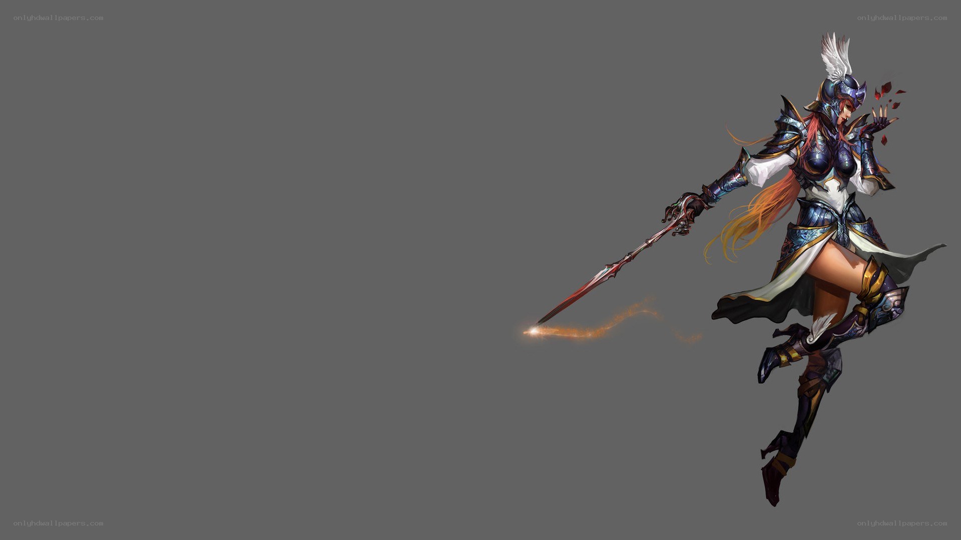 female warrior with spear