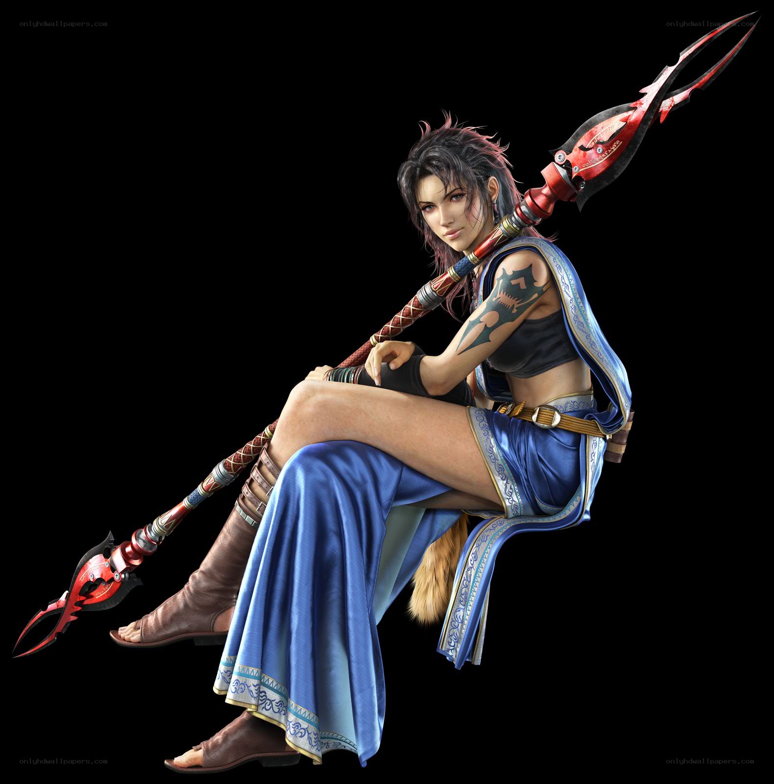 female warrior with spear