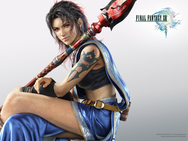 Female Warrior with Spear — Blue, Confident, 3d Render