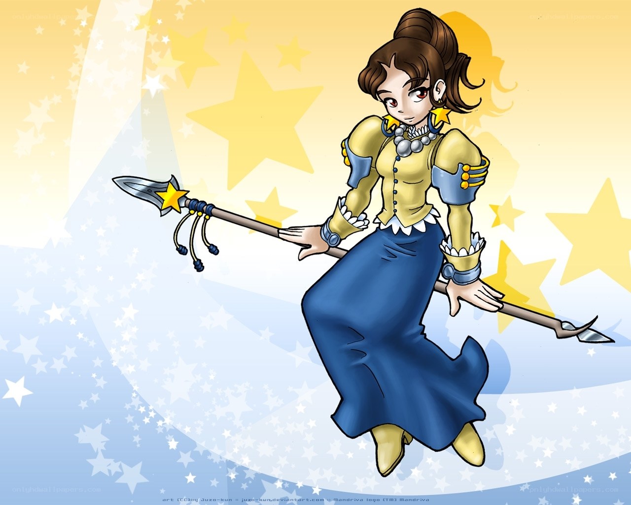 female warrior with spear