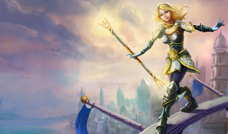 female warrior with staff