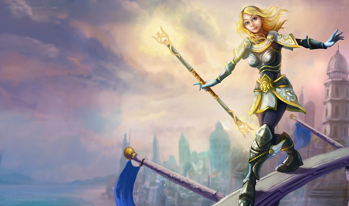 female warrior with staff