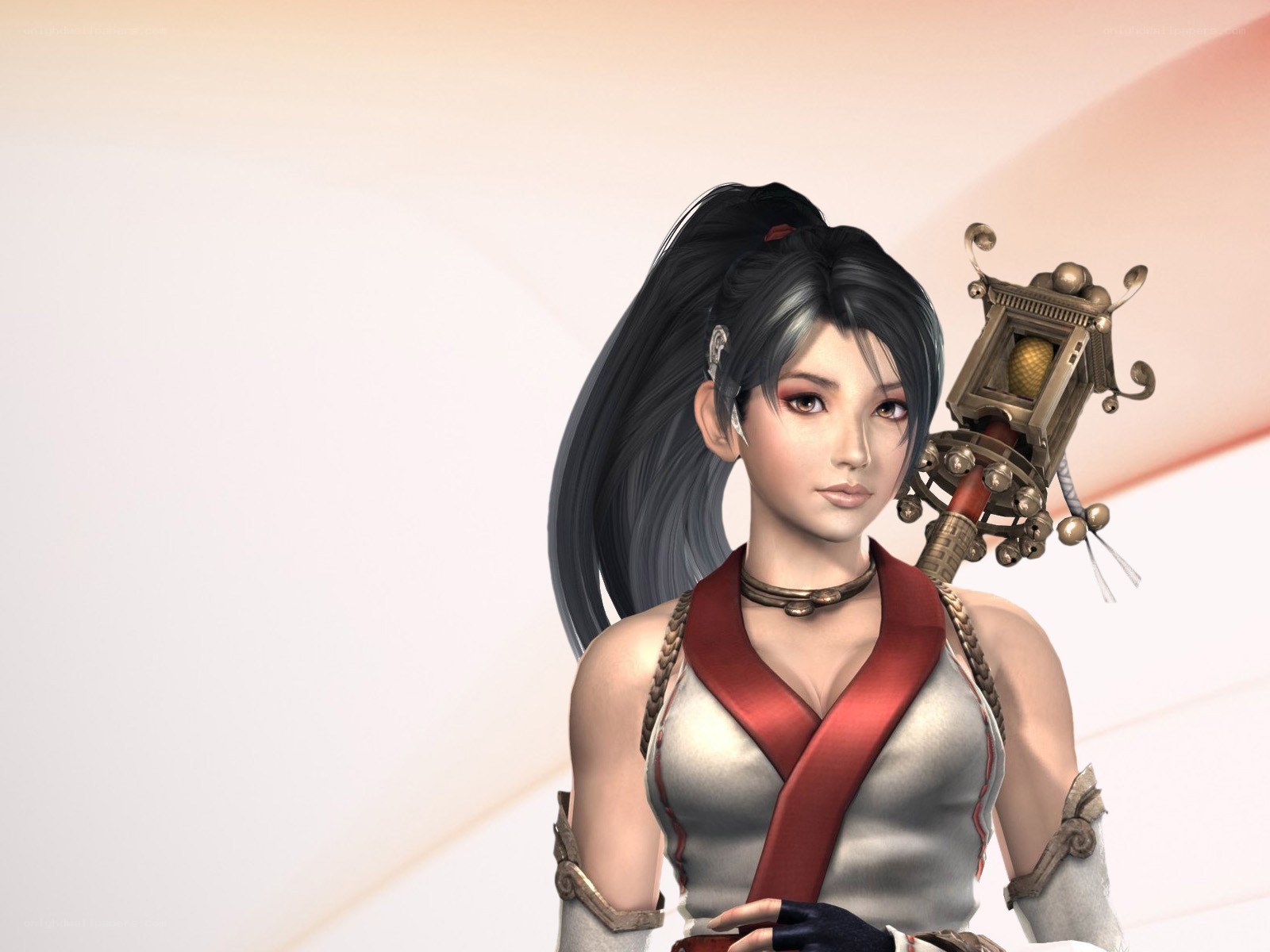 female warrior with staff
