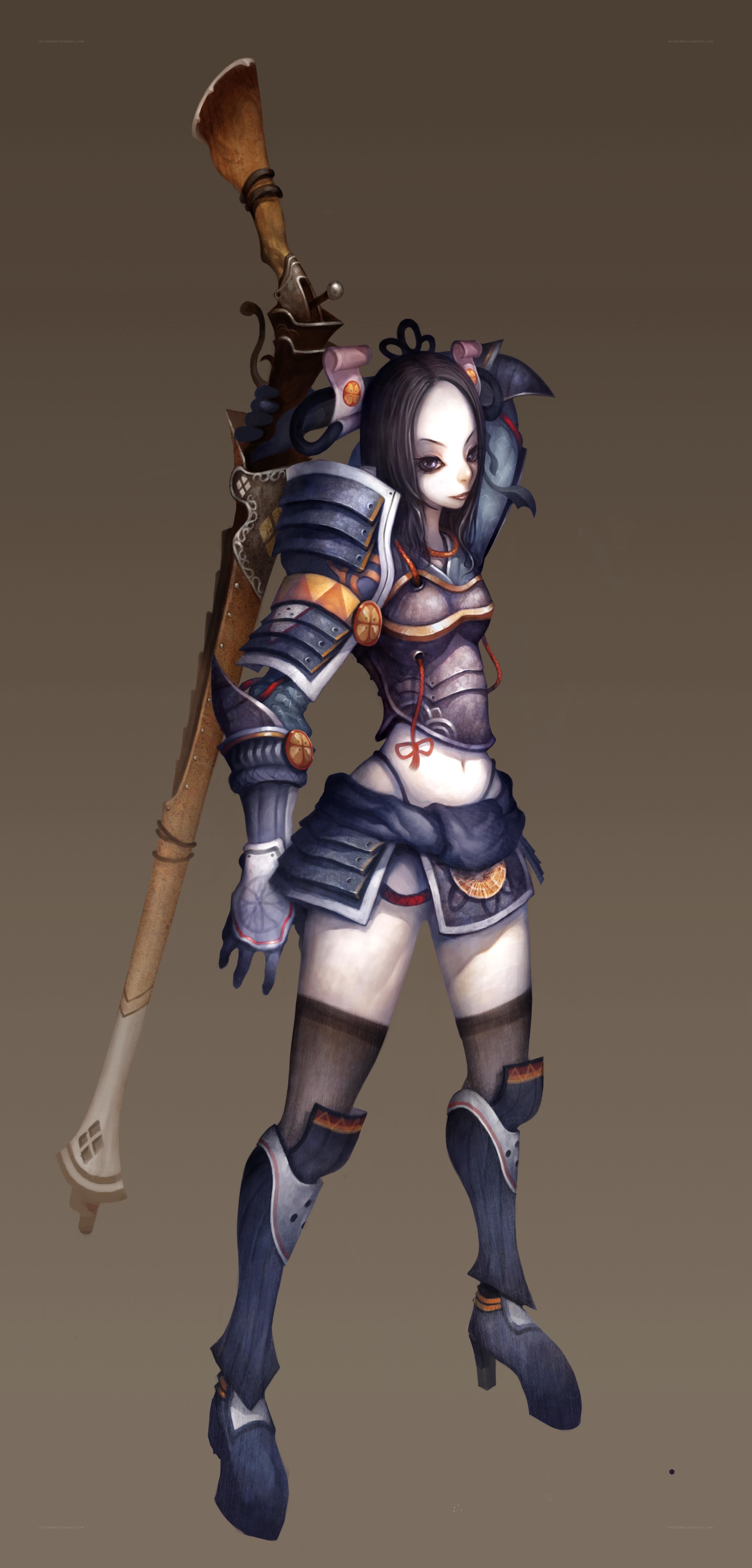 female warrior with staff
