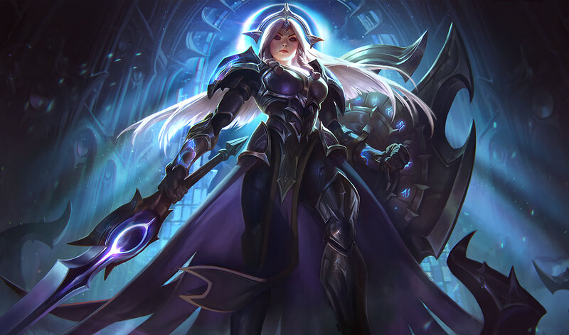 Female Warrior with Staff — Purple, Dramatic, Night, Digital Art, Armor, Cape