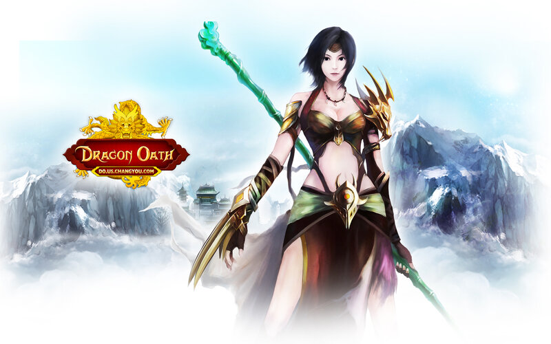 Female Warrior with Staff — White