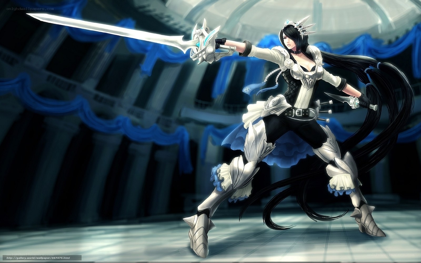 female warrior with sword