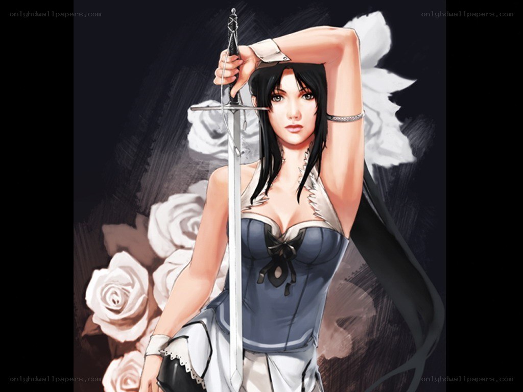 female warrior with sword