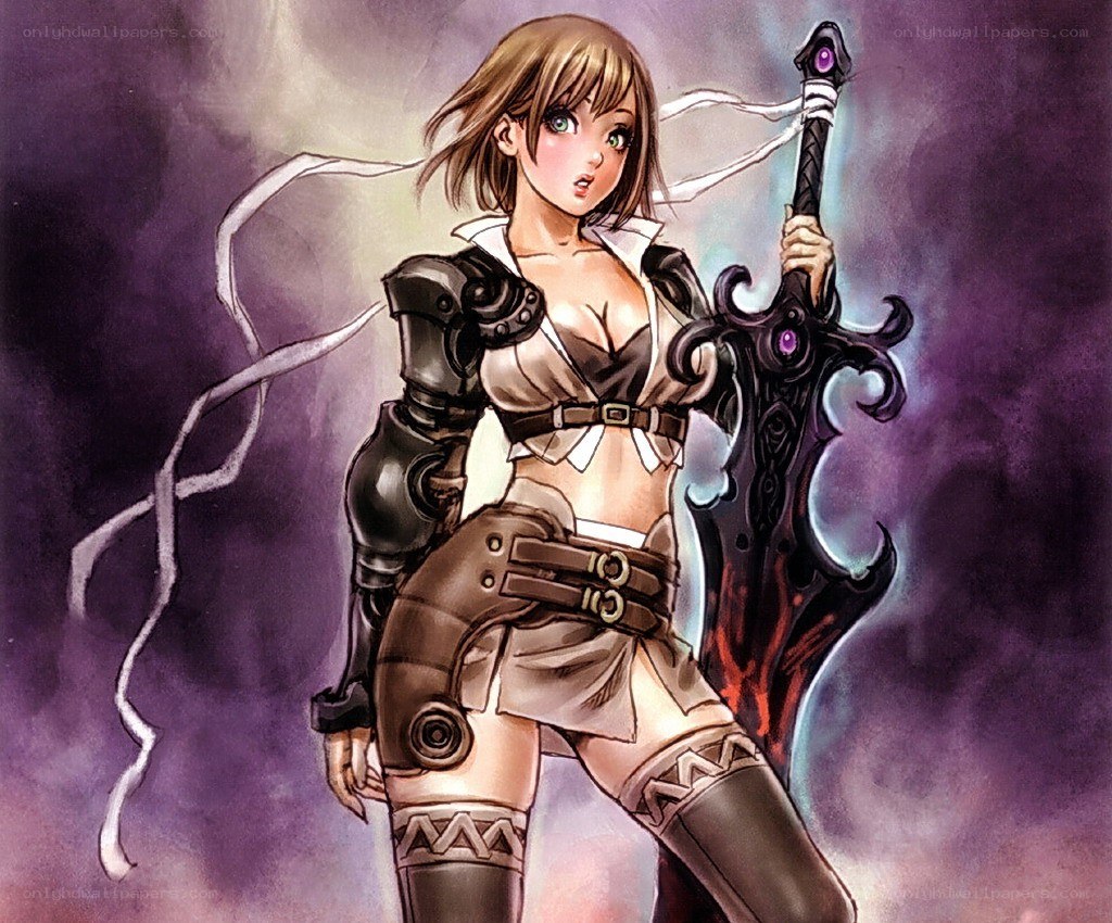 female warrior with sword