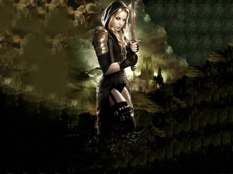 female warrior with sword