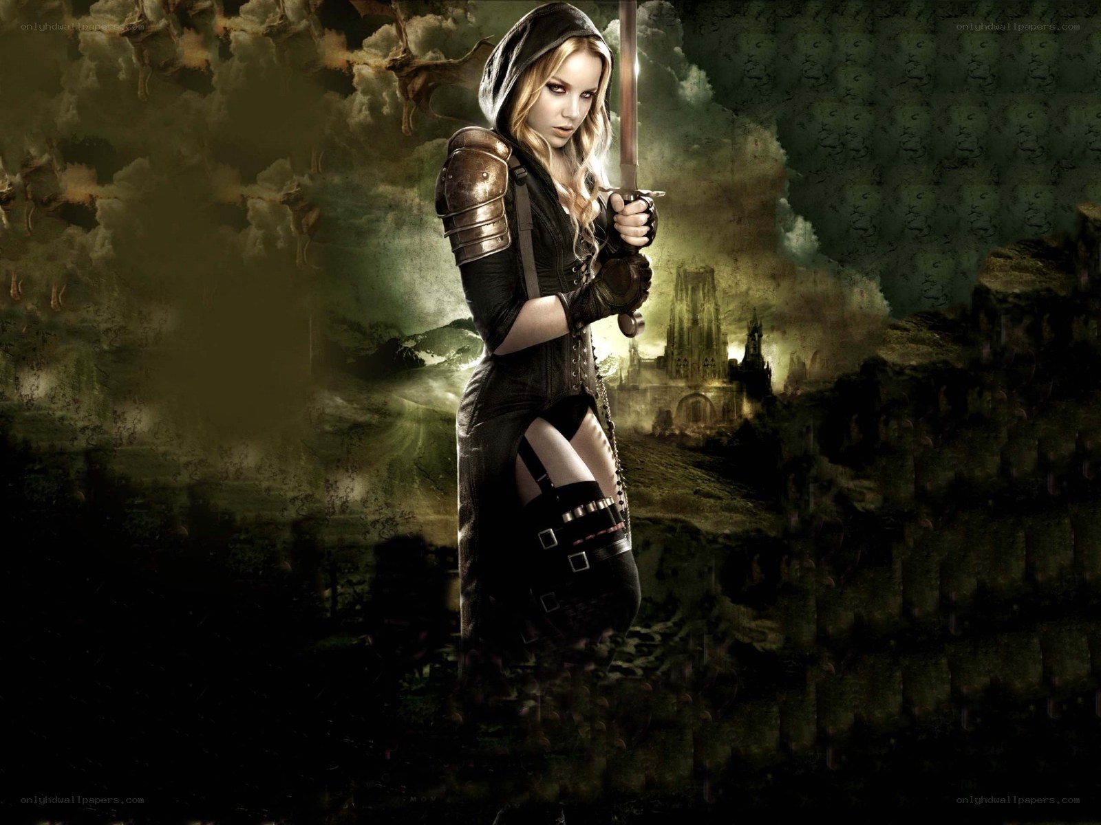 female warrior with sword