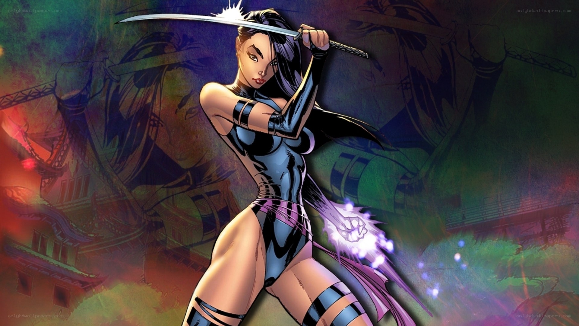 female warrior with sword