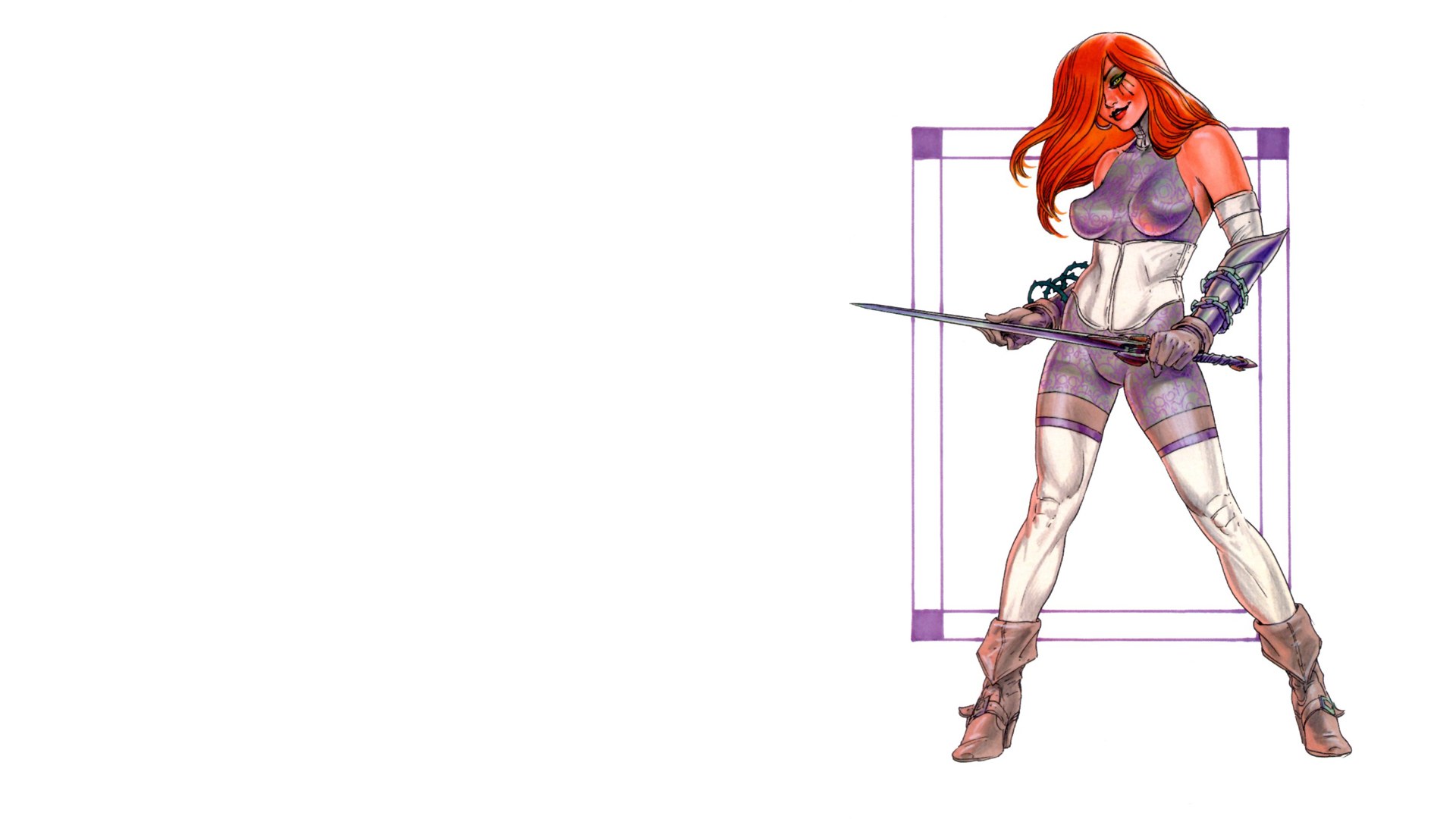 female warrior with sword