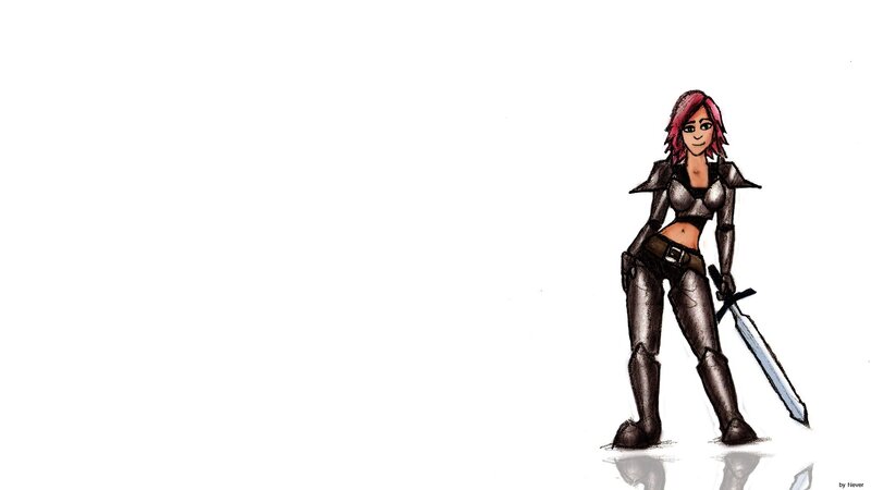 female warrior with sword
