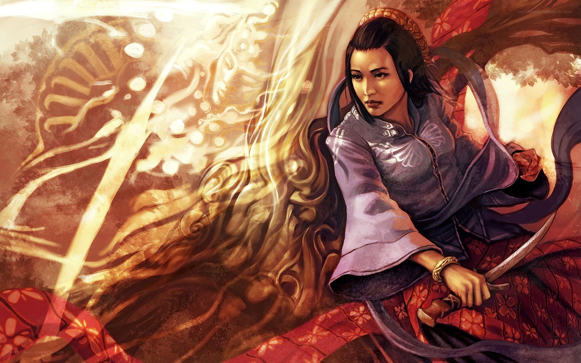 female warrior with sword