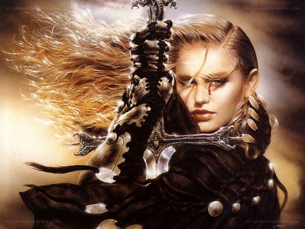 female warrior with sword