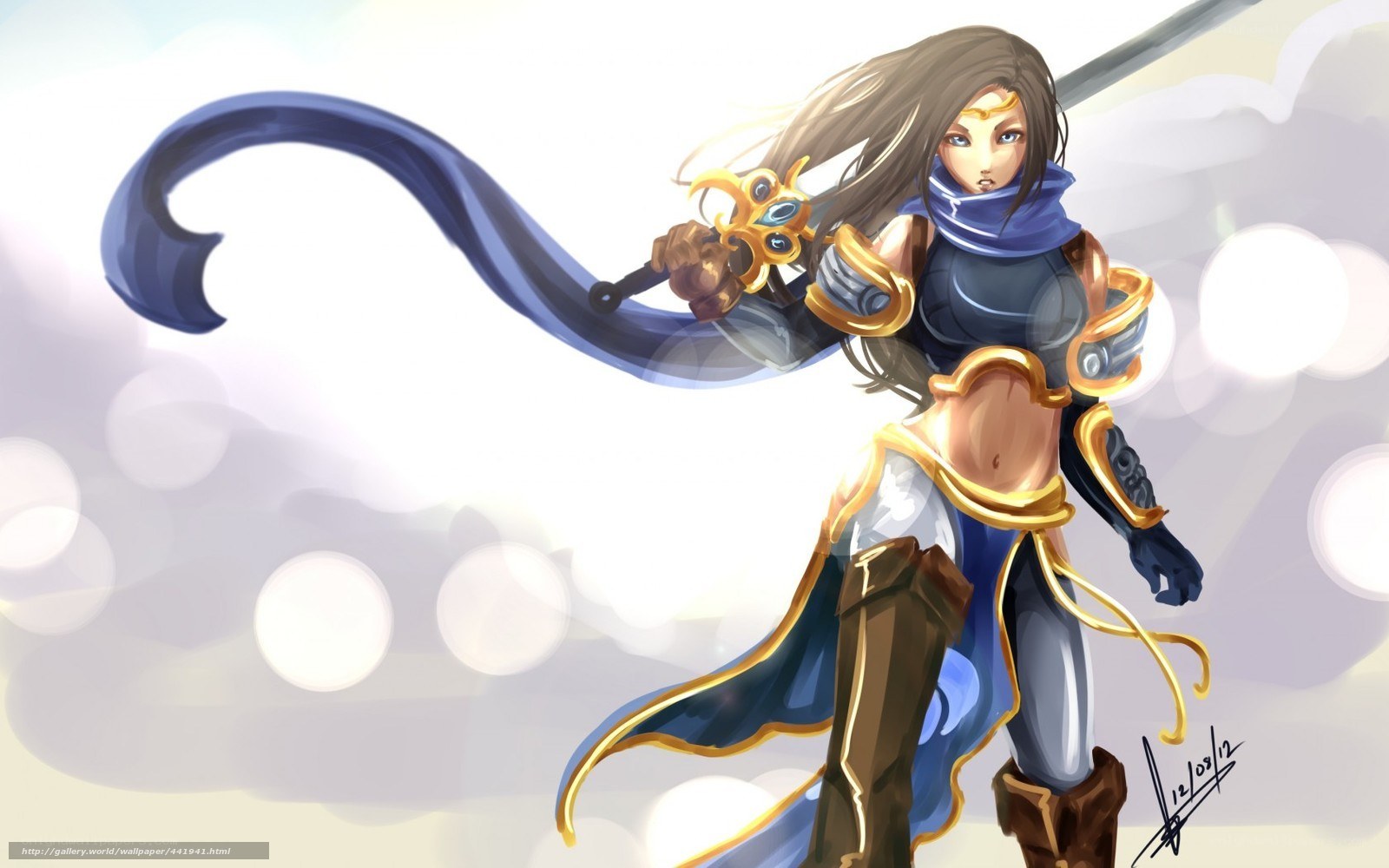 female warrior with sword