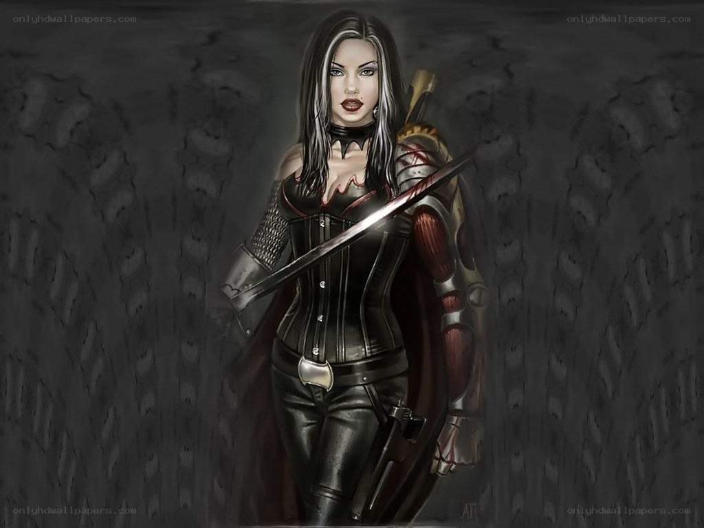 female warrior with sword