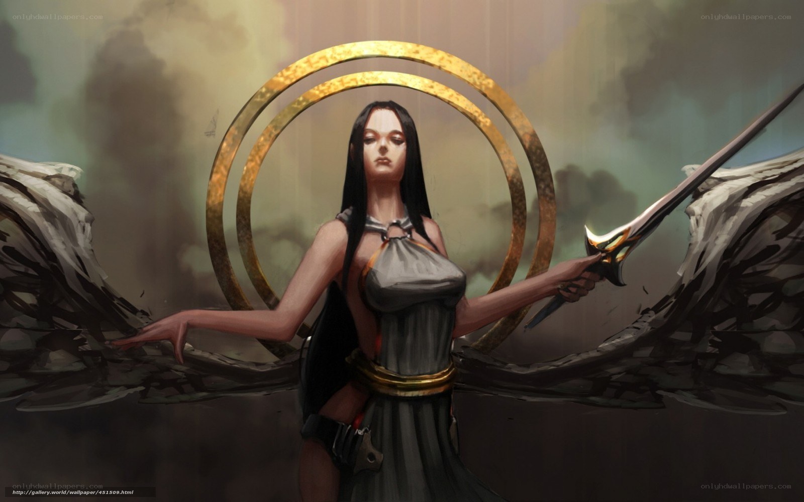 female warrior with sword