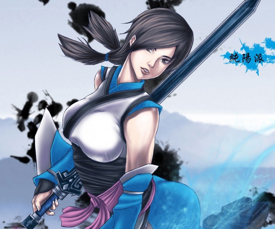 female warrior with sword