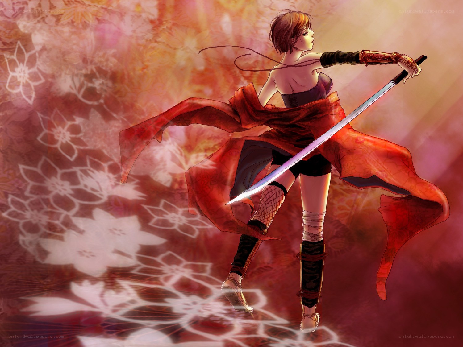 female warrior with sword