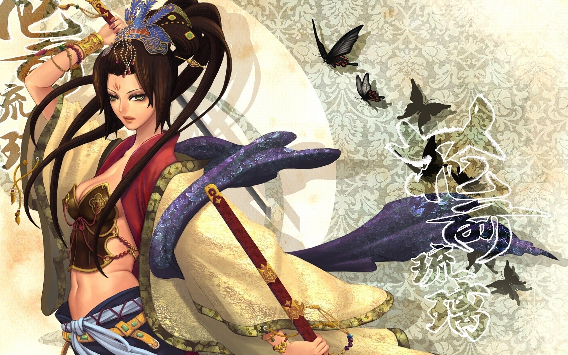 female warrior with sword