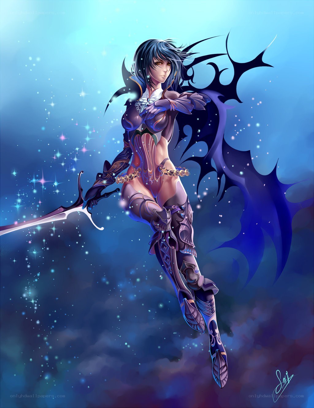 female warrior with sword
