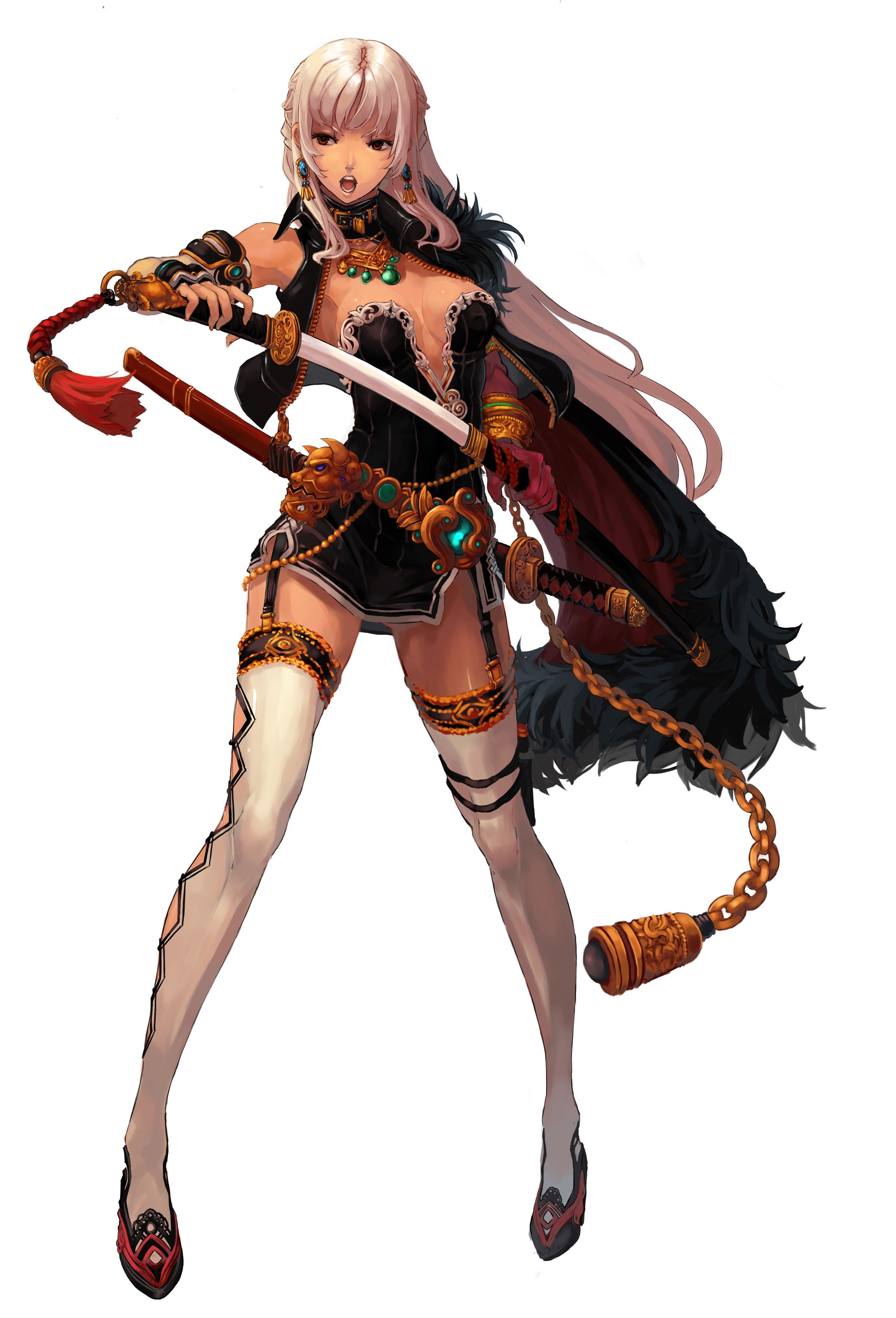 female warrior with sword